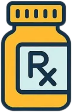 Prescription bottle icon labeled Hormone Therapy